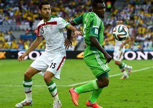 پژمان منتظری|عکس العمل پژمان منتظری در دیدار مقابل تیم ملی نیجریه .