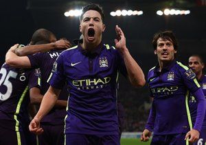 سمیر نصری|استوک سیتی 1 - 4 منچستر سیتی / لیگ جزیره