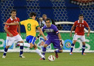 برزیل ۲-۱ شیلی/بازی دوستانه|برزیل با گل های هالک و روبینیو از سد شیلی گذشت...