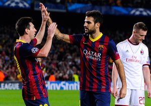 بارسلونا ۳-۱ میلان/ گروه H لیگ قهرمانان اروپا