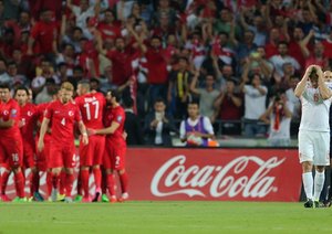 شادی بازیکنان ترکیه