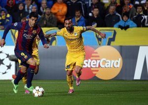 لوئیس سوارز|آپوئل 0 - 4 بارسلونا / لیگ قهرمانان