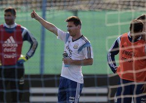 لیونل مسی|تمرین تیم ملی آرژانتین