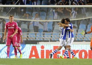 شادمانی بازیکنان سوسیداد|رئال سوسیداد 4-2 رئال مادرید / لالیگا