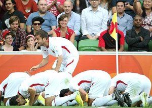 شادی بازیکنان اردن|فلسطین 1 - 5 اردن / جام ملت های آسیا 2015