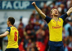 پر مرتساکر|آرسنال 4 - 0 آستون ویلا / جام حذفی