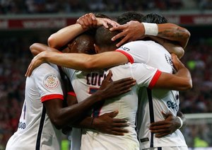 شادی بازیکنان پی اس جی|ليل 0 - 1 پاریس سن ژرمن / لوشامپیونه