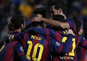 لیونل مسی|آپوئل 0 - 4 بارسلونا / لیگ قهرمانان