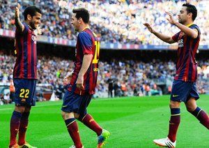 بارسلونا|شادی ابی و اناری پوشان بعد از باز کردن روازه حریف