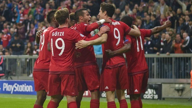 شادی بازیکنان بایرن