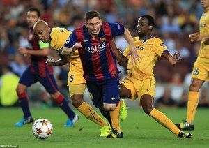 لیونل مسی|بارسلونا 1-0 آپوئل / لیگ قهرمانان