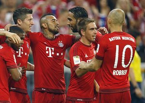 شادی بازیکنان بایرن