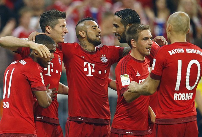 شادی بازیکنان بایرن