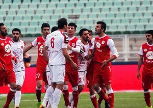 درگیری بین بازیکنان دو تیم|تراکتورسازی تبریز 1 - 0 پرسپولیس تهران / لیگ برتر