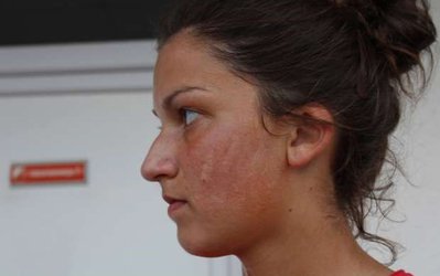 عجیب روز | کمک مربی به دلیل شادی بازیکن زن به او چک زد!