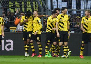 شادی بازیکنان دورتموند|بوروسيا دورتموند 3 - 0 شالکه / بوندسلیگا