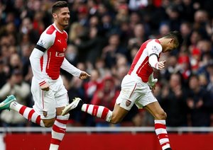 الکسیس سانچز|آرسنال 3 - 0 استوک سیتی / لیگ جزیره