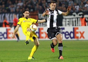 دیمیتار برباتوف|پائوک 1 - 1 بوروسيا دورتموند / لیگ اروپا