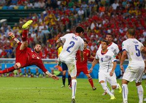 سرخیو راموس|اسپانیا 0 –2 شیلی / مرحله گروهی جام جهانی