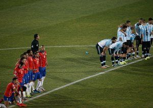 شروع ضربات پنالتی|شیلی 0 (3) - (1) 0 آرژانتین / فینال کوپا آمریکا