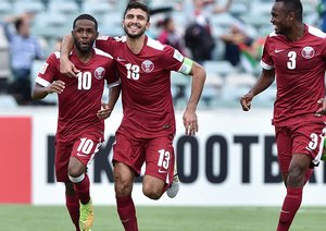 شادی بازیکنان قطر|امارات 4 - 1 قطر / جام ملت های آسیا 2015
