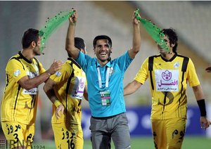 شادی بازیکنان نفت