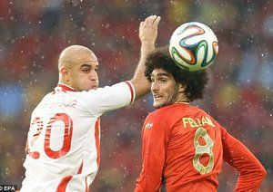 فلاینی|عکس العمل فلاینی در جریان بازی مقابل تونس.