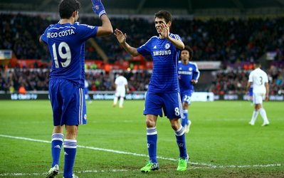 لیگ جزیره | سوانزی 0 - چلسی 5 / کیو‌پی‌آر 0 - منچستر یونایتد 2 / آستون‌ویلا 0 - لیورپول 2 / پیروزی شاگردان مورینیو با کولاکِ اُسکار و کاستا / من‌یونایتد و لیورپول در زمین حریفانشان به برتری رسیدند + چیدمان تیم‌ها، گزارش تصویری و ویدئوی مسابقه