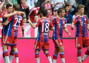 شادی بازیکنان بایرن