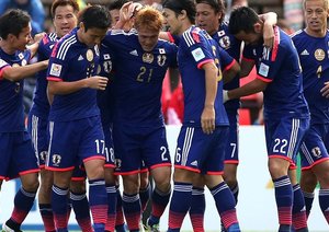 شادی بازیکنان ژاپن