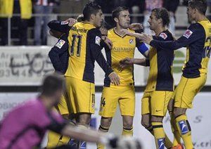 شادی بازیکنان اتلتیکو|اِل هوسپیتالِت 0 - 3 اتلتیکو مادرید / جام حذفی