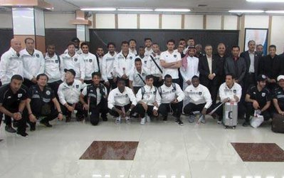 کاروان السد قطر با استقبال مسئولان فولاد وارد اهواز شد